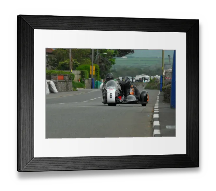 Framed Print : Lenny Pallister & Fabrice Durantet (Weslake) 2014 Pre TT Classic Framed Print : Lenny Pallister & Fabrice Durantet (Weslake) 2014 Pre TT Classic