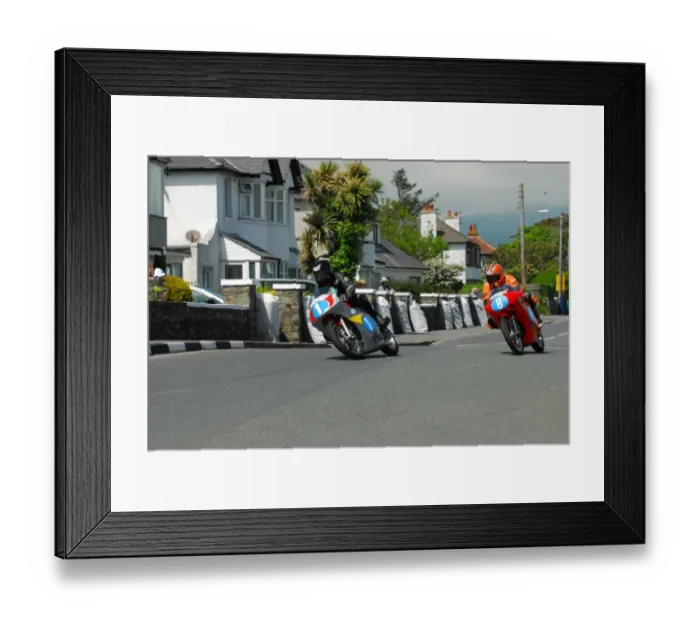Framed Print : Alan Oversby (Honda) and Roy Richardson (Honda) 2014 Pre TT Classic Framed Print : Alan Oversby (Honda) and Roy Richardson (Honda) 2014 Pre TT Classic