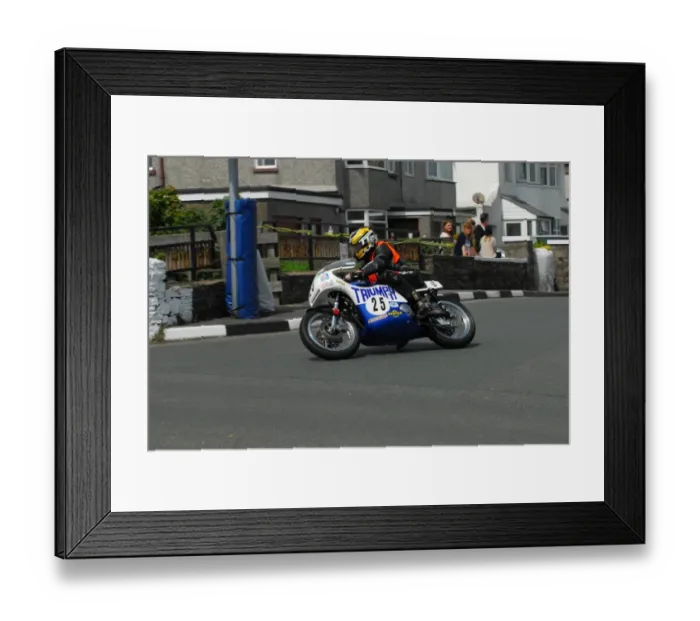 Framed Print : Andy Lee (Rob North Trident) 2014 Pre TT Classic Framed Print : Andy Lee (Rob North Trident) 2014 Pre TT Classic
