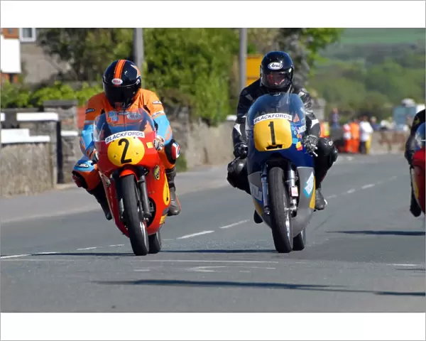 Roy Richardson (FCL Aermacchi) and Alan Oversby (Craven Norton) 2009 Pre TT Classic