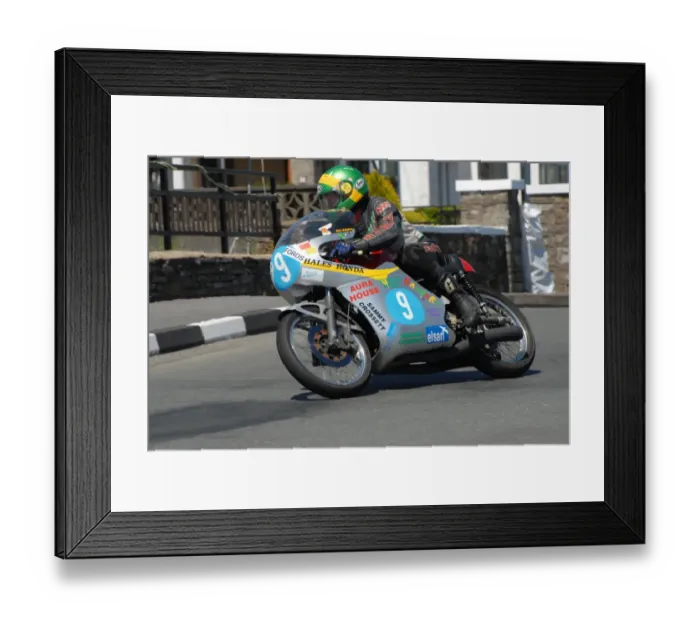 Framed Print : Chris McGahan (Hales Honda) 2009 Pre TT Classic