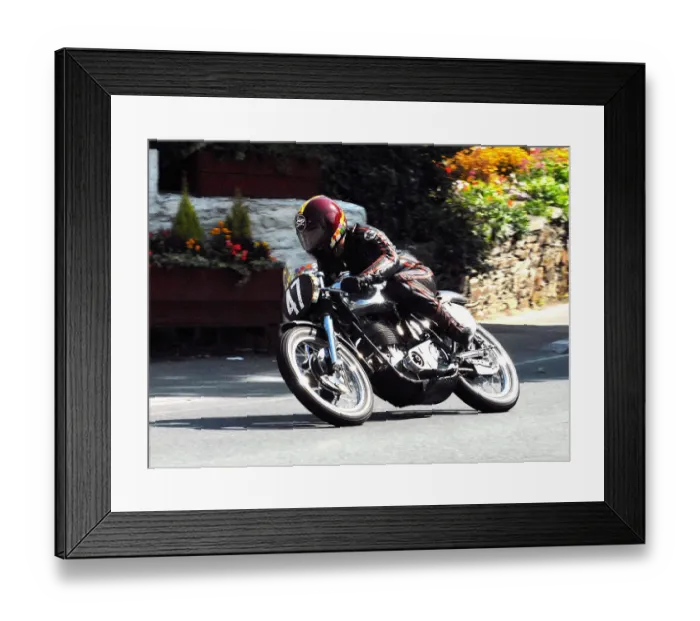 Framed Print : Stuart Robinson (BSA) 2010 Senior Classic TT Framed Print : Stuart Robinson (BSA) 2010 Senior Classic TT