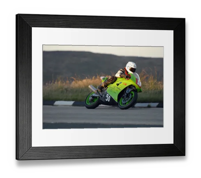 Framed Print : Tony Limer (Kawasaki) 2010 Newcomers Manx Grand Prix Framed Print : Tony Limer (Kawasaki) 2010 Newcomers Manx Grand Prix