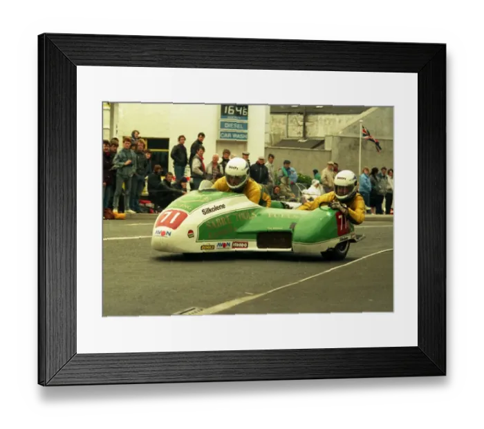 Framed Print : Dave Saville & David Hall (Sabre) 1988 Sidecar TT Framed Print : Dave Saville & David Hall (Sabre) 1988 Sidecar TT