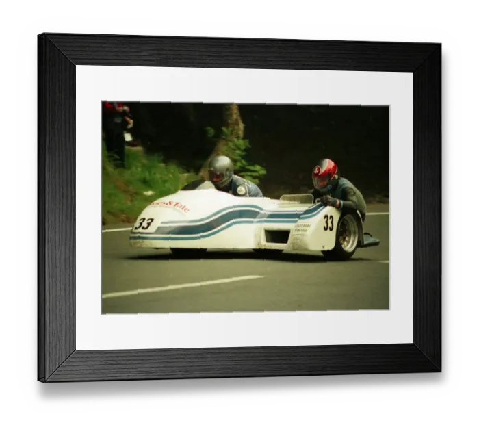 Framed Print : Tim Eade & Fred McDermott (Quirk Yamaha) 1988 Sidecar TT Framed Print : Tim Eade & Fred McDermott (Quirk Yamaha) 1988 Sidecar TT