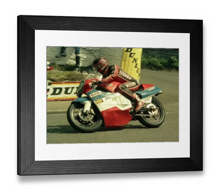 Framed Print : John Weeden (Armstrong) 1986 Junior TT Framed Print : John Weeden (Armstrong) 1986 Junior TT