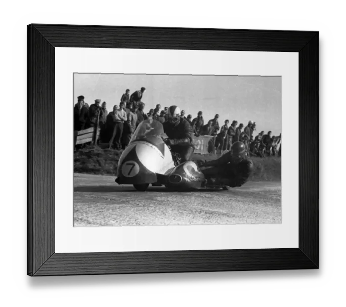 Framed Print : Bill Boddice & Wally Storr (Norton) 1956 Sidecar TT Framed Print : Bill Boddice & Wally Storr (Norton) 1956 Sidecar TT