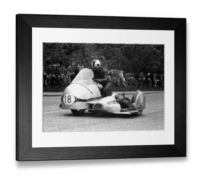 Framed Print : Bill Boddice & Wally Storr (Norton) 1955 Sidecar TT Framed Print : Bill Boddice & Wally Storr (Norton) 1955 Sidecar TT