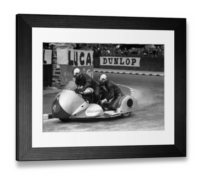 Framed Print : Bill Boddice & Bill Canning (Norton) 1957 Sidecar TT Framed Print : Bill Boddice & Bill Canning (Norton) 1957 Sidecar TT