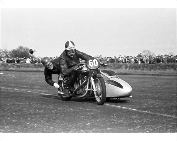 Len Taylor & F P Glover (Norton) 1954 Silverstone