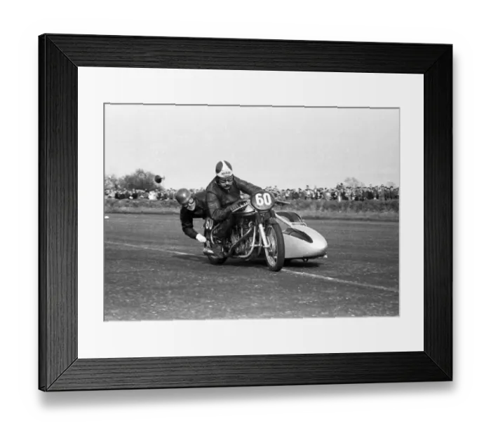 Framed Print : Len Taylor & F P Glover (Norton) 1954 Silverstone Framed Print : Len Taylor & F P Glover (Norton) 1954 Silverstone