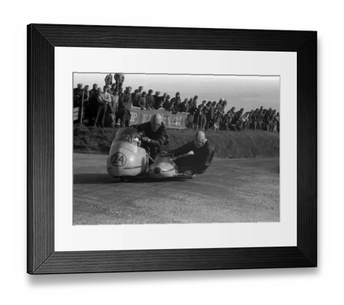 Framed Print : Alec Skein & F H Westaway (Norton) 1956 Sidecar TT Framed Print : Alec Skein & F H Westaway (Norton) 1956 Sidecar TT