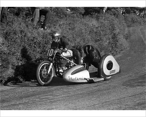Hans Haldeman (Norton Watsonian) 1954 Sidecar TT