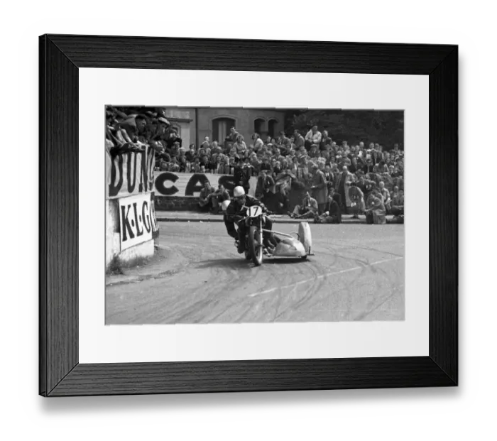 Framed Print : Freddie Garrington & I Paskin (Norton) 1954 Sidecar TT Framed Print : Freddie Garrington & I Paskin (Norton) 1954 Sidecar TT