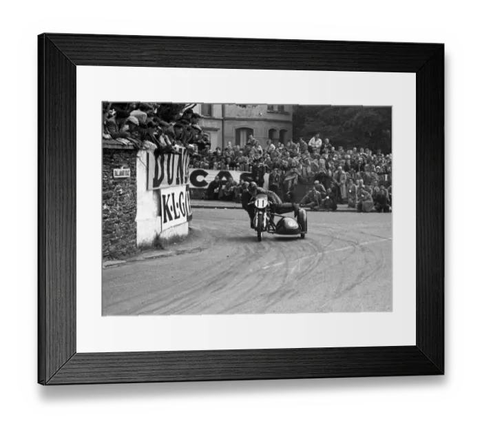 Framed Print : Ted Davis & E G Allen (Matchless) 1954 Sidecar TT Framed Print : Ted Davis & E G Allen (Matchless) 1954 Sidecar TT