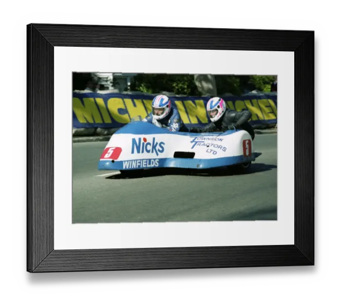 Framed Print : John Holden & Ian Watson (Baker Kawasaki) 1991 Sidecar TT Framed Print : John Holden & Ian Watson (Baker Kawasaki) 1991 Sidecar TT