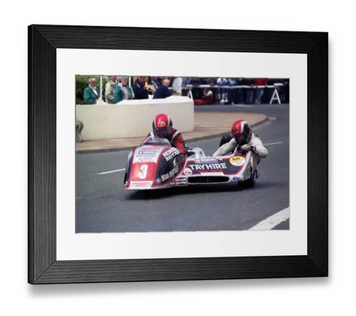 Framed Print : Mick Boddice & Dave Wells (Ireson Honda) 1990 Sidecar TT Framed Print : Mick Boddice & Dave Wells (Ireson Honda) 1990 Sidecar TT