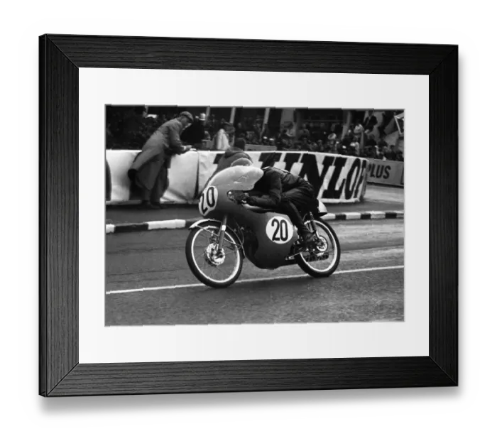 Framed Print : Charlie Mates (Honda) 1965 50cc TT Framed Print : Charlie Mates (Honda) 1965 50cc TT