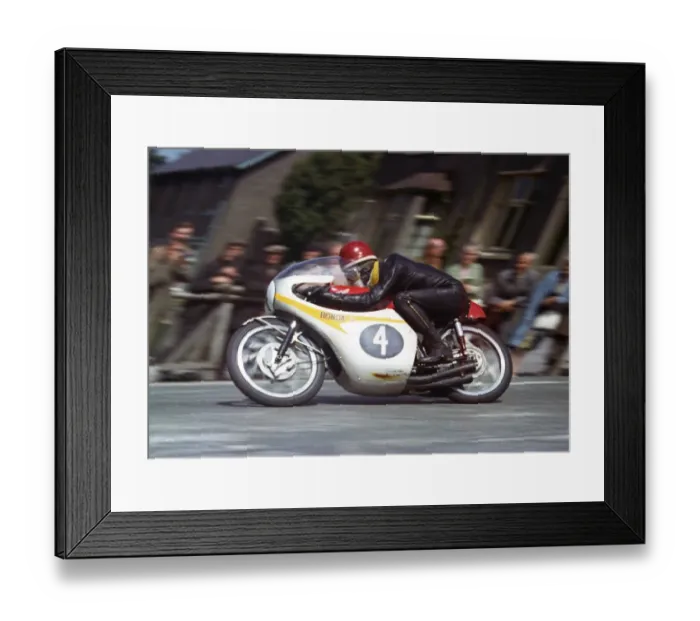 Framed Print : Luigi Taveri (Honda) 1965 Junior TT