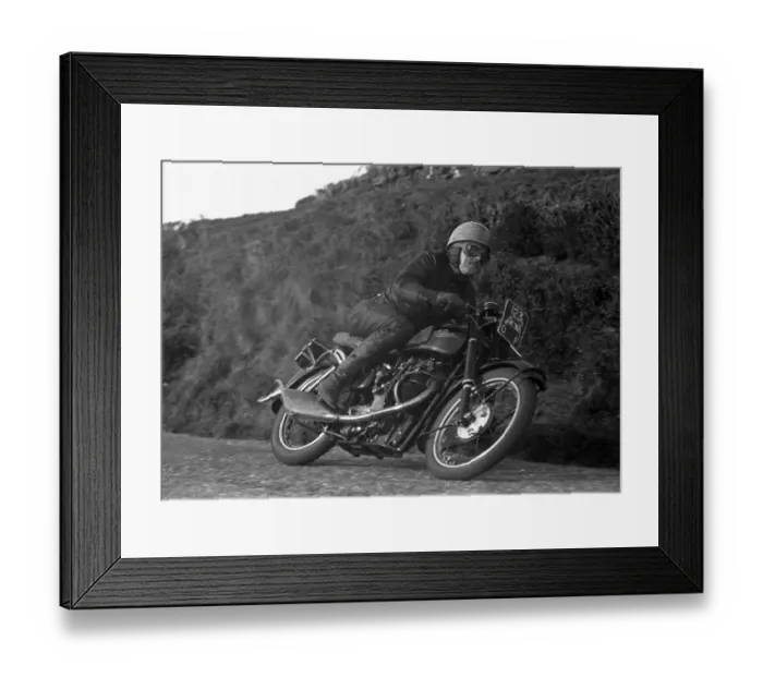 Framed Print : Bertie Goodman testing the Velo spring frame Framed Print : Bertie Goodman testing the Velo spring frame