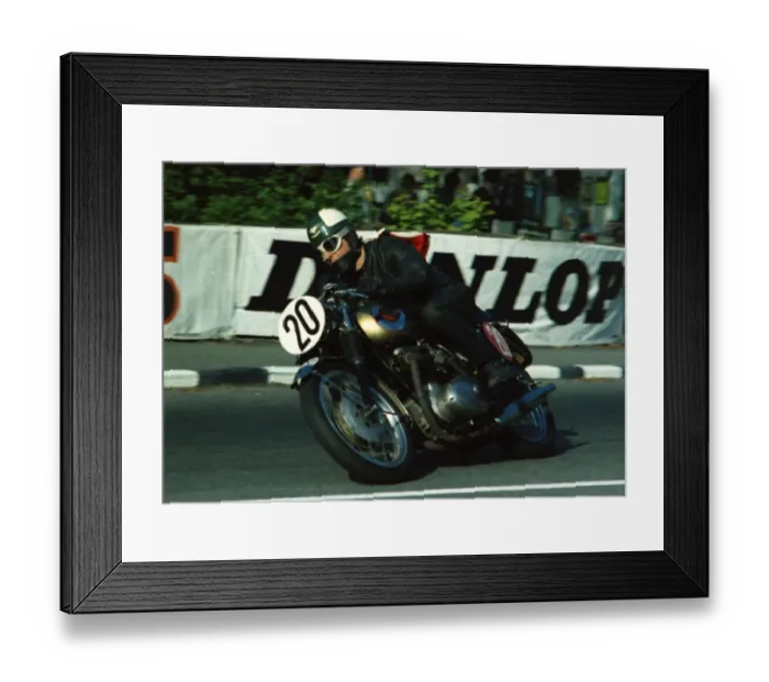 Framed Print : Melvyn Rice (BSA) 1967 Production TT Framed Print : Melvyn Rice (BSA) 1967 Production TT