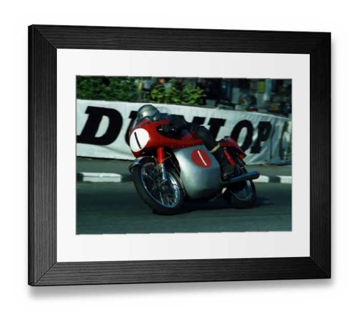 Framed Print : Paul Smart (Dunstall Dominator) 1967 Production TT Framed Print : Paul Smart (Dunstall Dominator) 1967 Production TT
