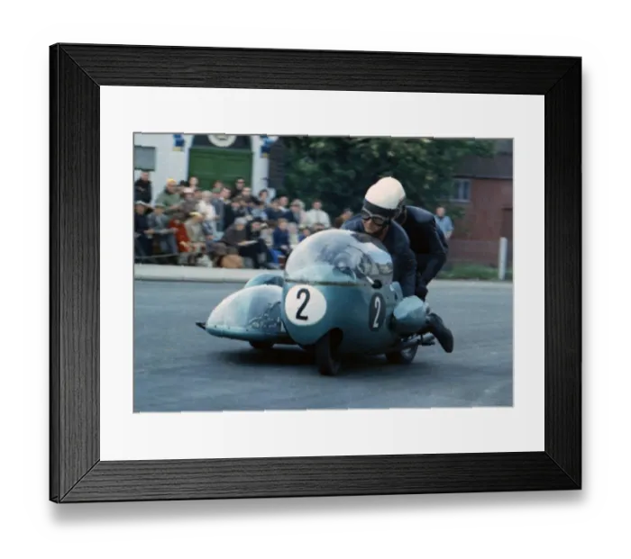 Framed Print : Georg Auerbacher & Peter Rykers (BMW) 1965 Sidecar TT Framed Print : Georg Auerbacher & Peter Rykers (BMW) 1965 Sidecar TT