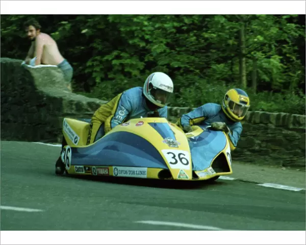 Bjorn Andersson & Lasse Nordstrom (Windle Yamaha) 1982 Sidecar TT