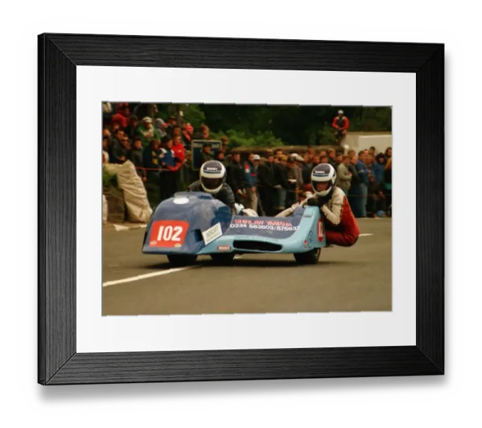 Framed Print : Alan Shand & Neil Miller (Ireson Yamaha) 1988 Sidecar TT Framed Print : Alan Shand & Neil Miller (Ireson Yamaha) 1988 Sidecar TT