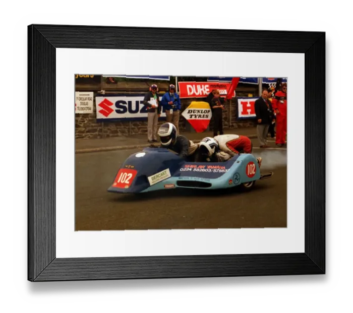 Framed Print : Alan Shand & Neil Miller (Ireson Yamaha) 1988 Sidecar TT Framed Print : Alan Shand & Neil Miller (Ireson Yamaha) 1988 Sidecar TT