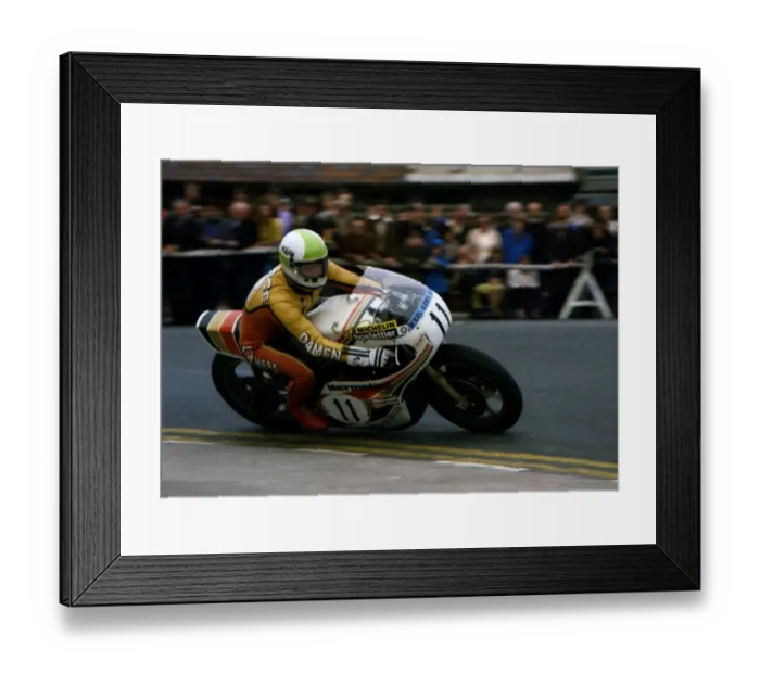 Framed Print : Alex George (Yamaha) 1976 Classic TT Framed Print : Alex George (Yamaha) 1976 Classic TT