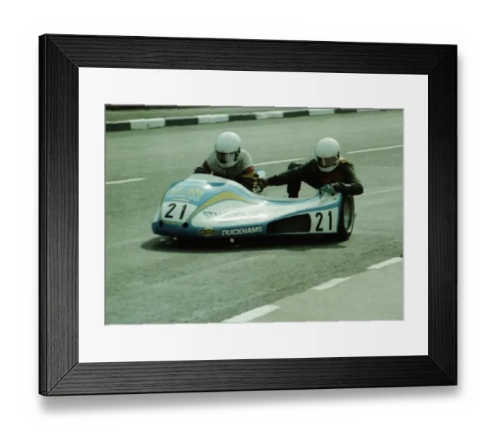 Framed Print : Mike Joyce & Mike Staiano (Yamaha) 1980 Sidecar TT Framed Print : Mike Joyce & Mike Staiano (Yamaha) 1980 Sidecar TT