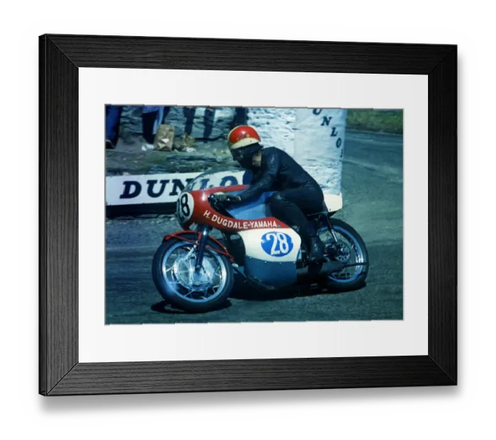 Framed Print : Frank Perris (Dugdale Yamaha) 1969 Junior TT Framed Print : Frank Perris (Dugdale Yamaha) 1969 Junior TT