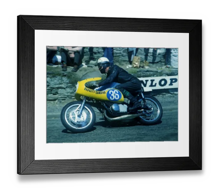 Framed Print : Malcolm Uphill (Padgett Yamaha) 1969 Junior TT