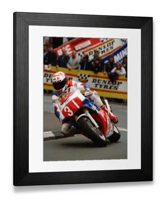 Framed Print : Gary Thrush (Honda) 1989 Production 750 TT Framed Print : Gary Thrush (Honda) 1989 Production 750 TT