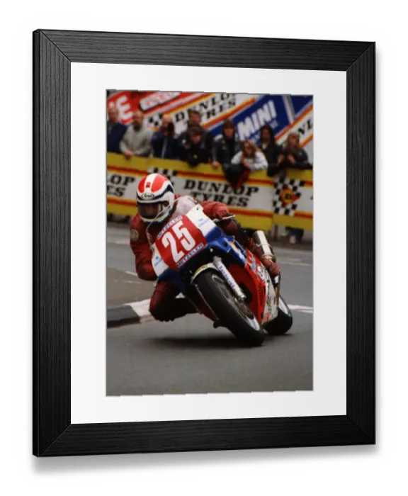 Framed Print : Phil Nicholls (Honda) 1989 Production 750 TT Framed Print : Phil Nicholls (Honda) 1989 Production 750 TT