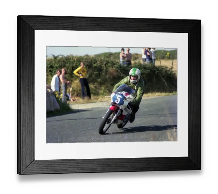 Framed Print : Ronnie Russell (Wilson and Collins Yamaha) 1976 Jurby Road Framed Print : Ronnie Russell (Wilson and Collins Yamaha) 1976 Jurby Road