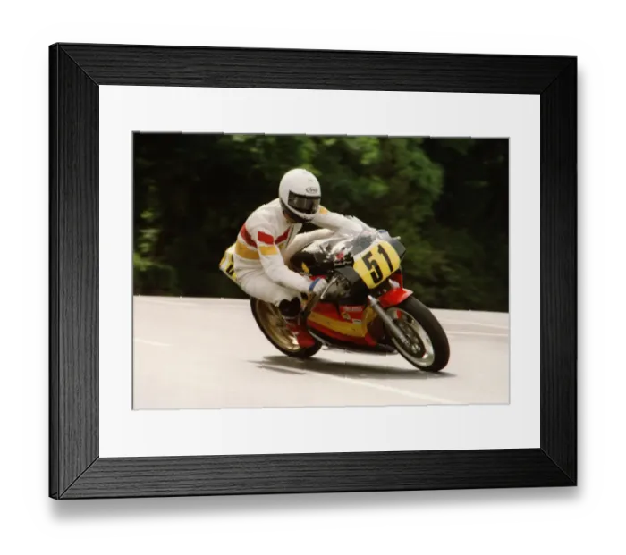 Framed Print : Charlie Corner (Honda) 1989 Senior TT