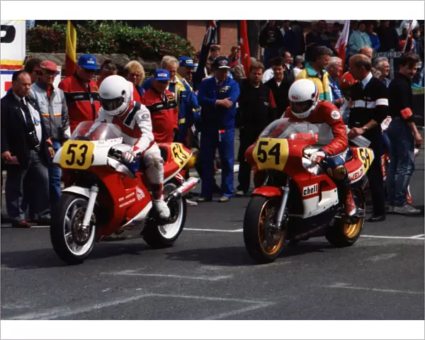 Bob Jackson (Honda) & Richard Rose (Kawasaki) 1989 Senior TT