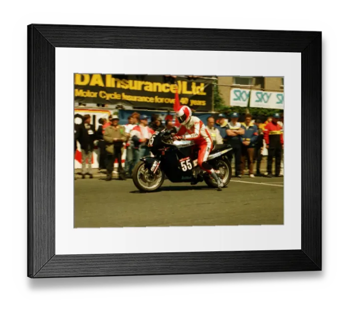 Framed Print : Mac McDiarmid (Honda) 1987 Formula Two TT Framed Print : Mac McDiarmid (Honda) 1987 Formula Two TT