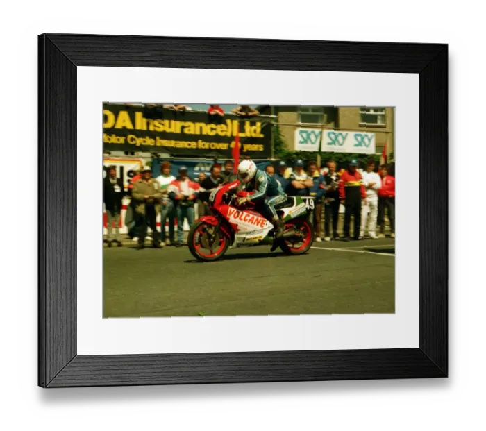 Framed Print : Mark Granie (Ducati) 1987 Formula Two TT Framed Print : Mark Granie (Ducati) 1987 Formula Two TT
