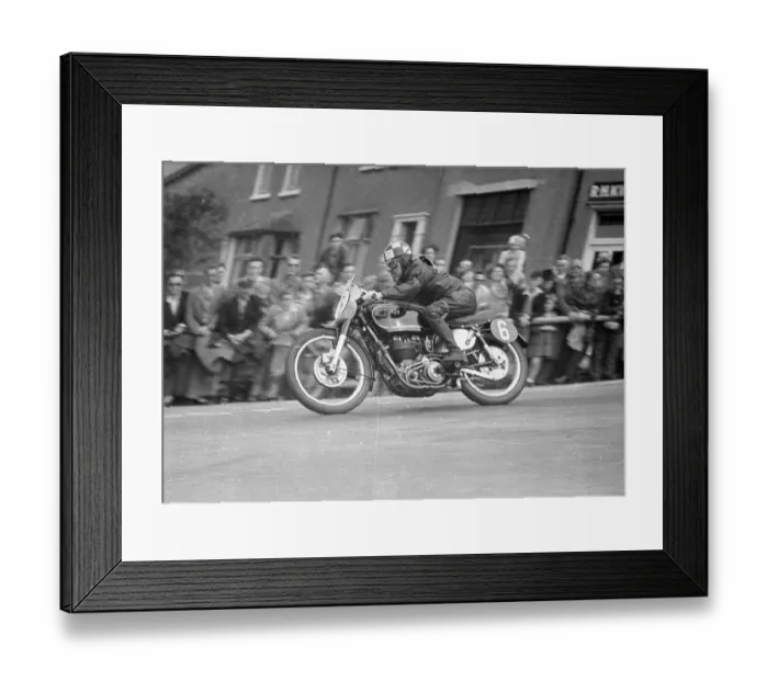 Framed Print : Leo Starr (AJS) 1952 Senior TT Framed Print : Leo Starr (AJS) 1952 Senior TT