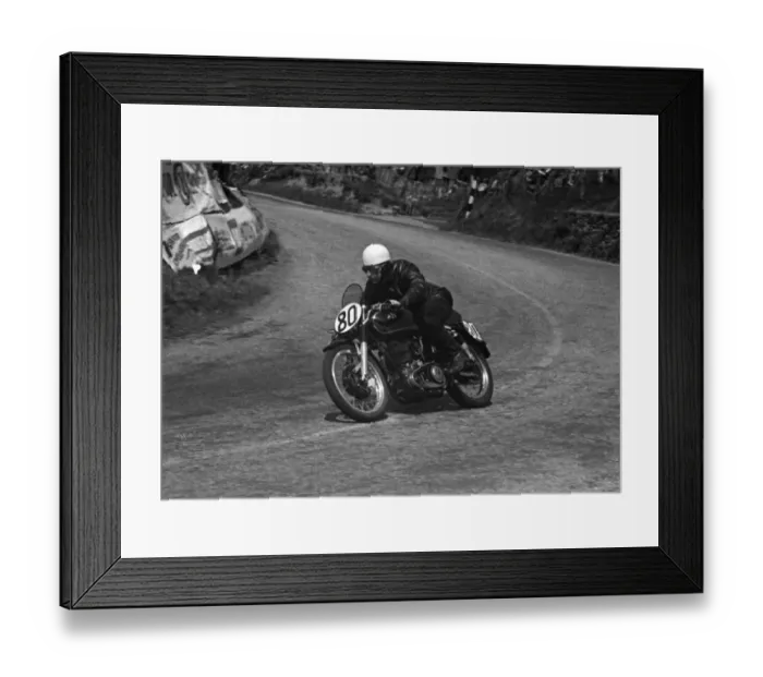 Framed Print : Bob MacDonald (AJS) 1953 Senior TT Framed Print : Bob MacDonald (AJS) 1953 Senior TT