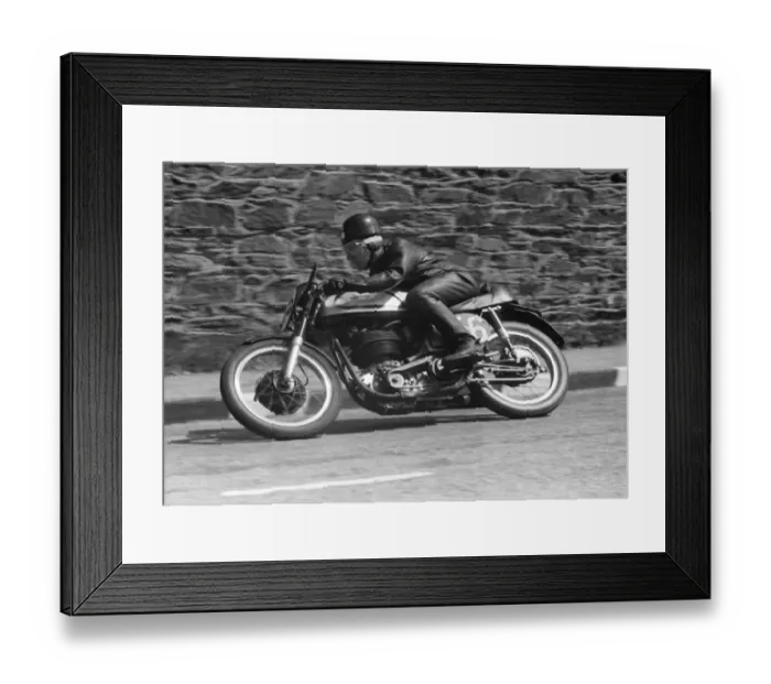 Framed Print : John Hempleman (Norton) 1955 Senior TT