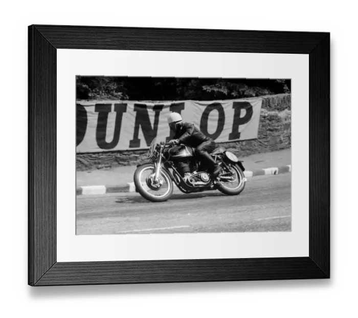 Framed Print : Bill Aislabie (AJS) 1955 Junior TT Framed Print : Bill Aislabie (AJS) 1955 Junior TT