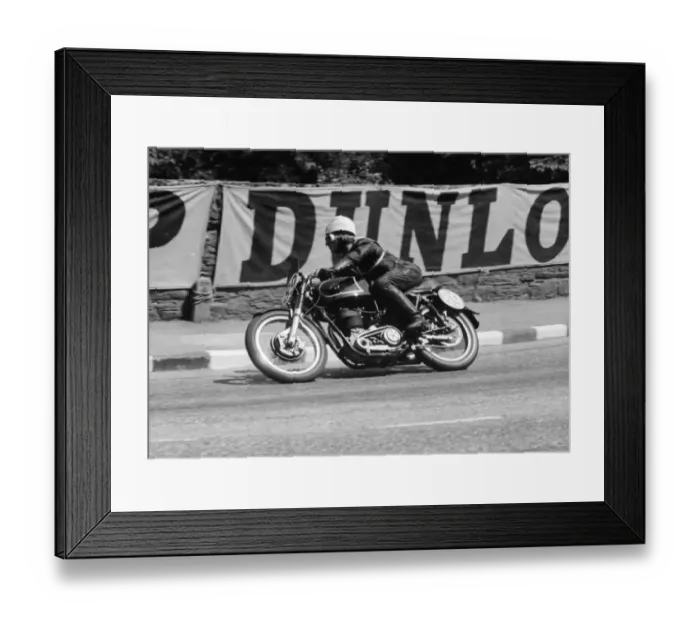 Framed Print : Derek Powell (AJS) 1955 Junior TT Framed Print : Derek Powell (AJS) 1955 Junior TT