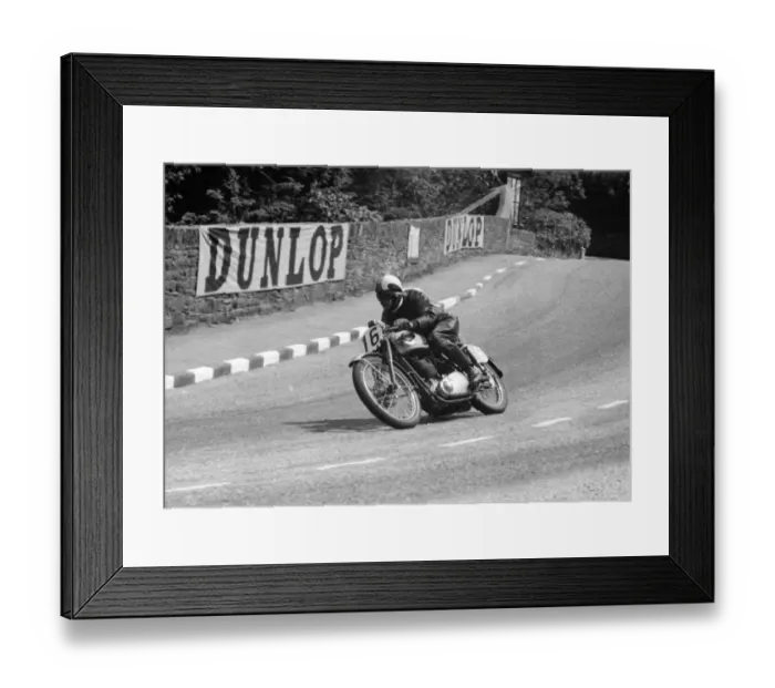 Framed Print : George Northwood (BSA) 1955 Junior TT