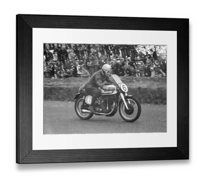 Framed Print : Frank Cope (Norton) 1956 Lightweight Ulster Grand Prix