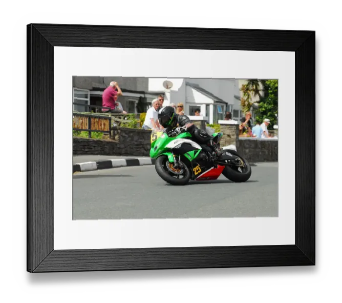 Framed Print : Mike Moulai (Kawasaki) 2014 Southern 100