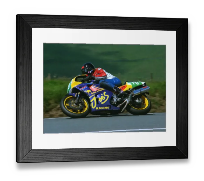 Framed Print : Rich Hawkins (Yamaha) 1999 Lightweight 400 TT